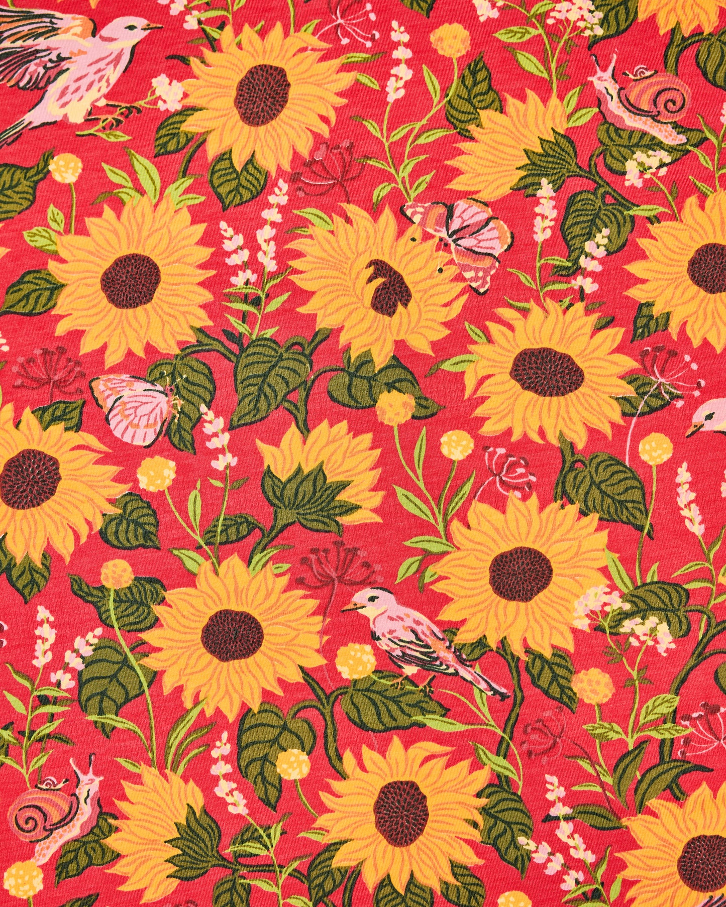 Autumn Sunflowers - Quilted Pouch - Orange