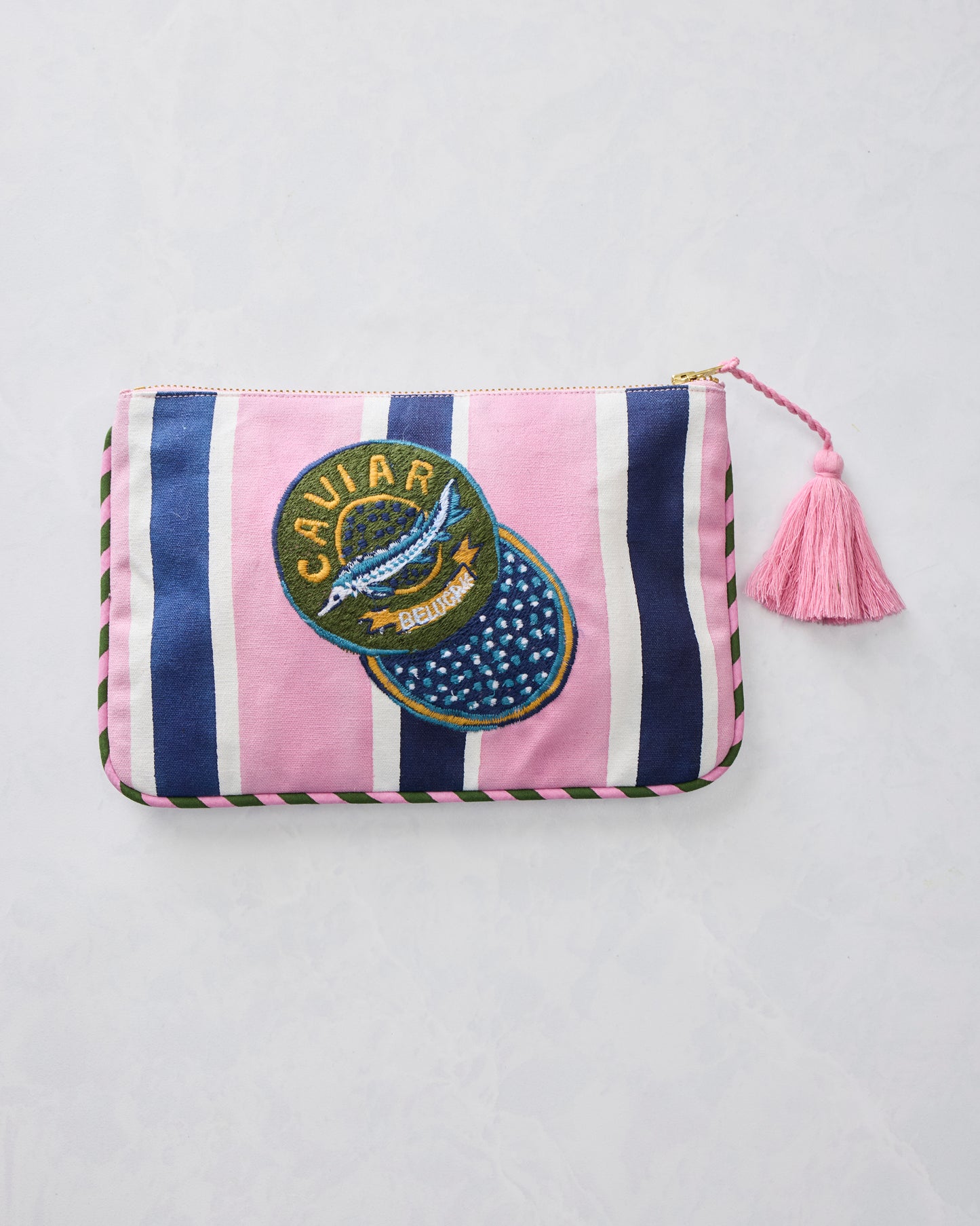 Champagne & Caviar - Canvas Pouch - Harbor Rose