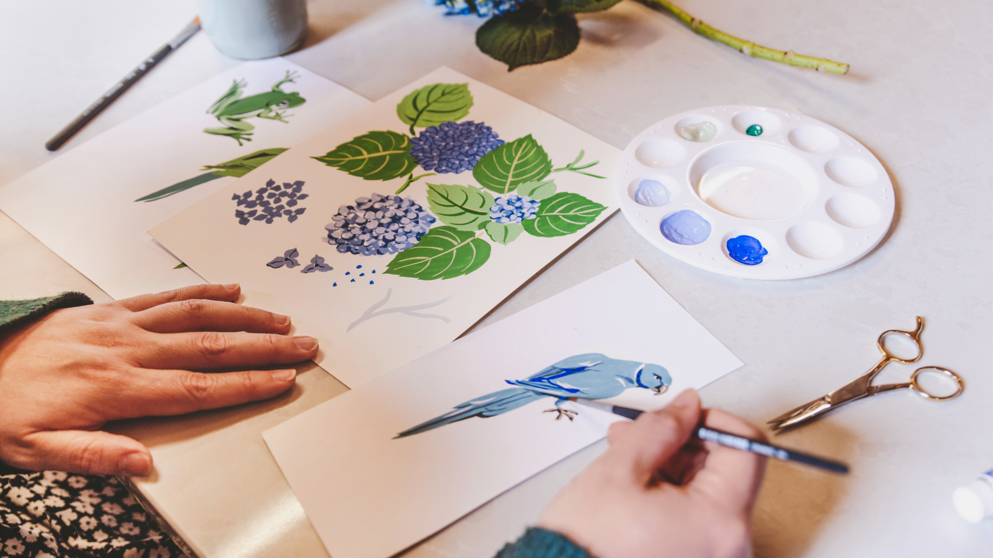 Behind the Print: Hydrangea Hideaway