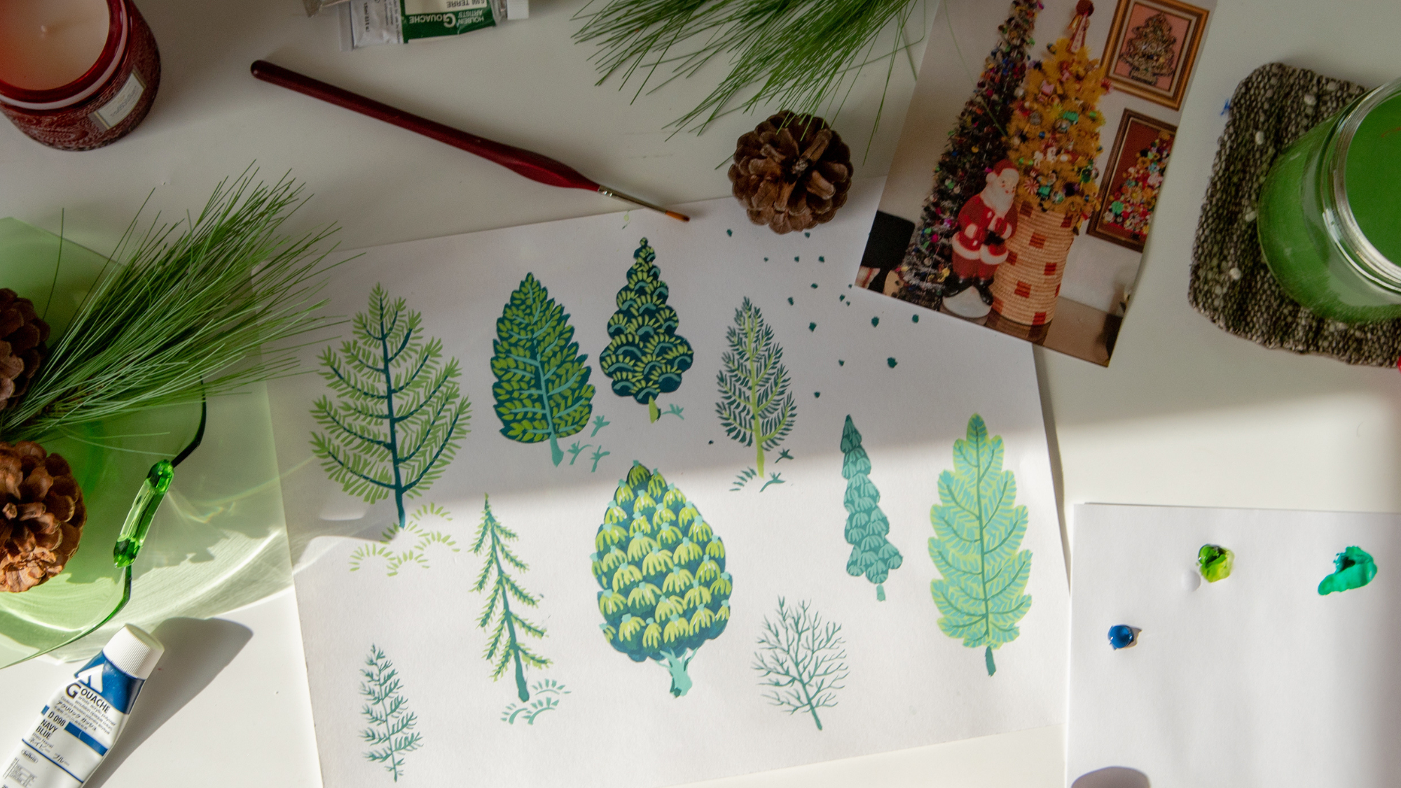 Behind the Print: Twinkling Trees