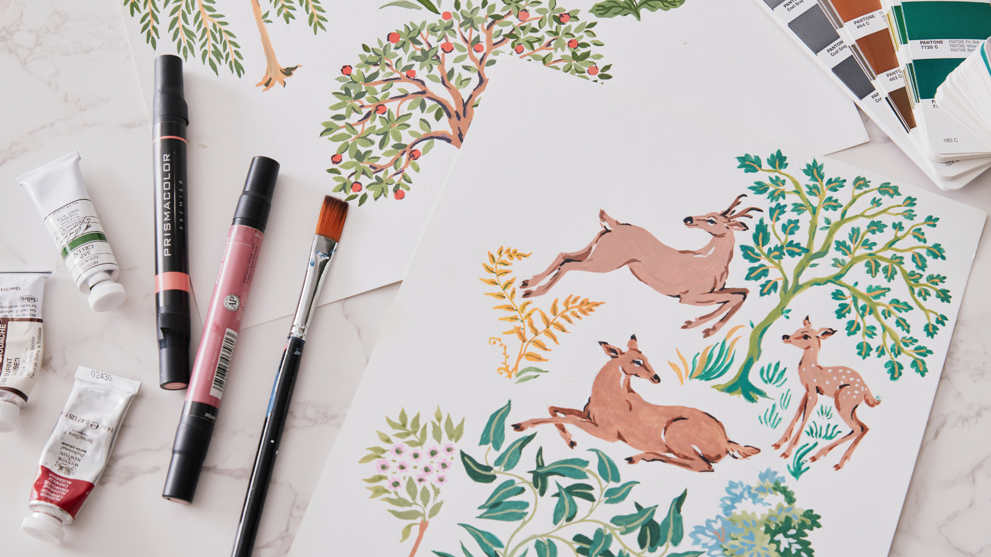 Behind the Print: Dashing Deer