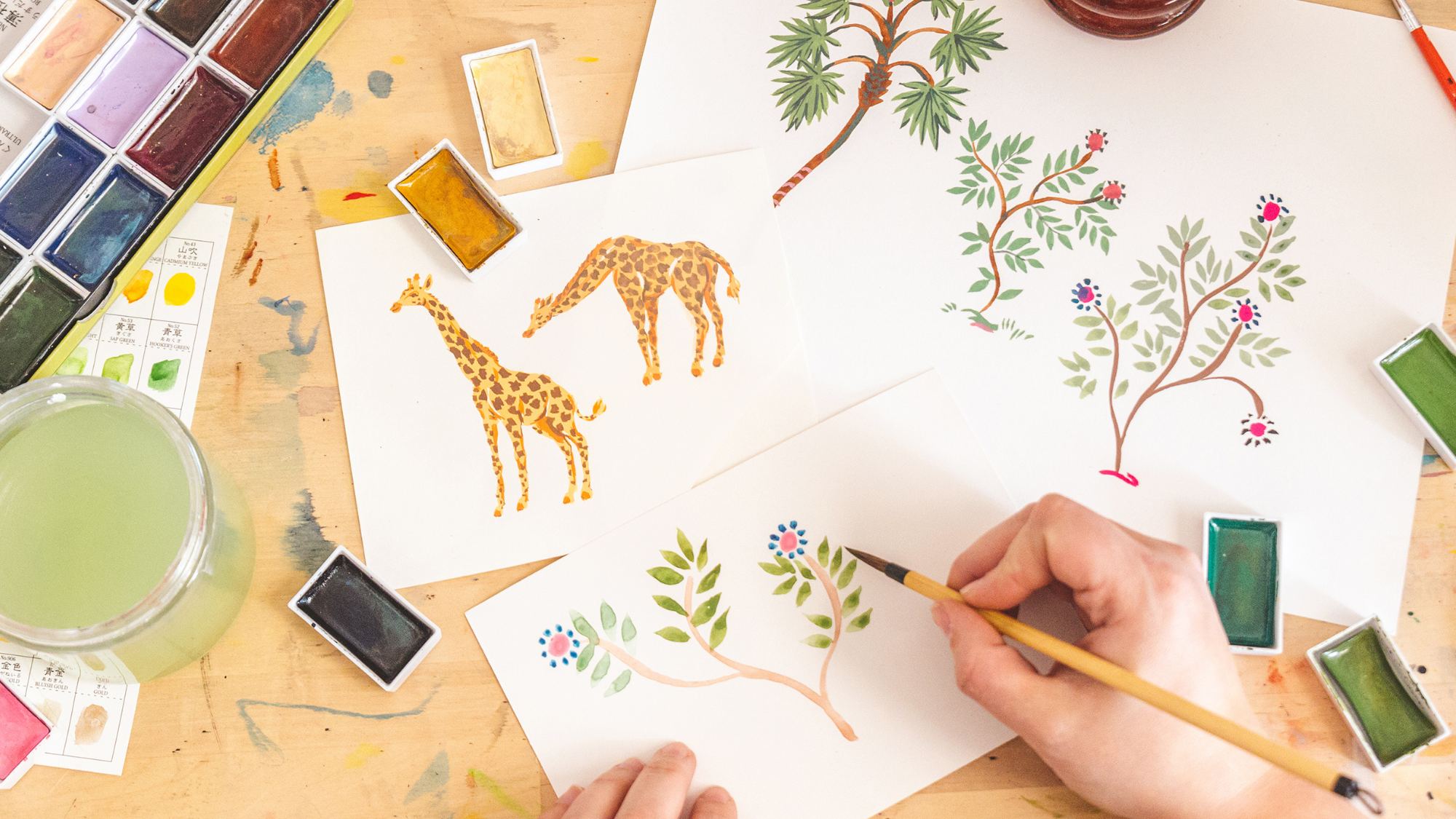 Behind the Print: Grazing Giraffes