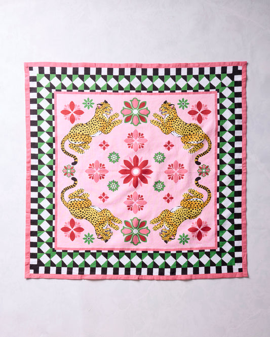 Bagheera Kaleidoscope - Printed Bandana Scarf - Blush - Printfresh