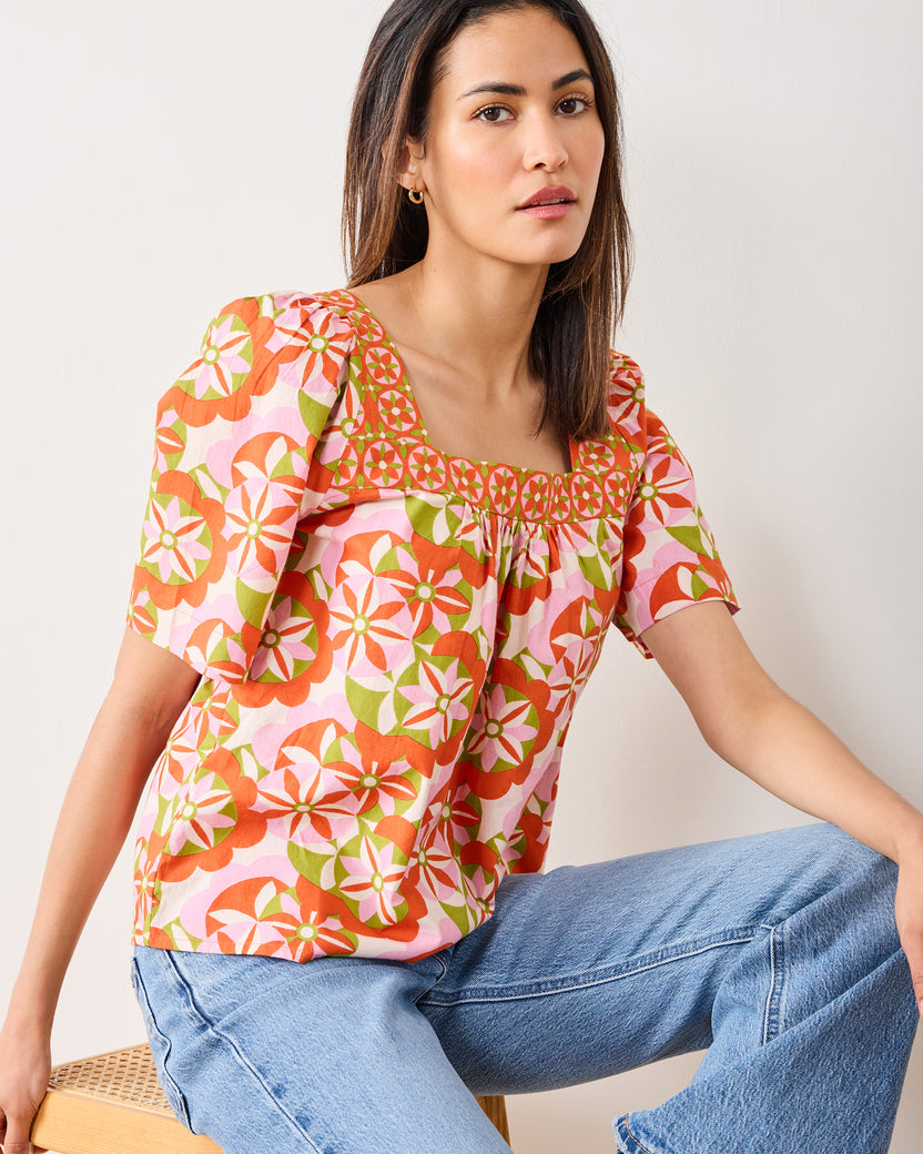 Flower Hour - Tara Blouse - Lava Lamp - Printfresh