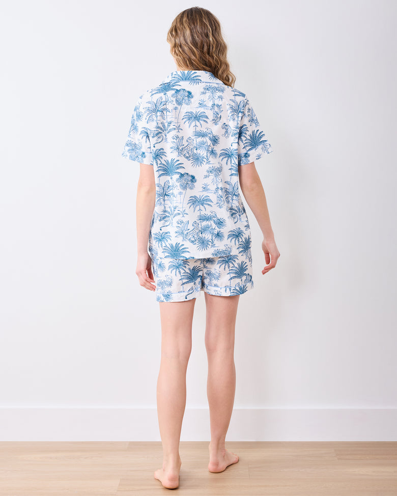 Tropical Toile - Short PJ Set - Cloud - Printfresh