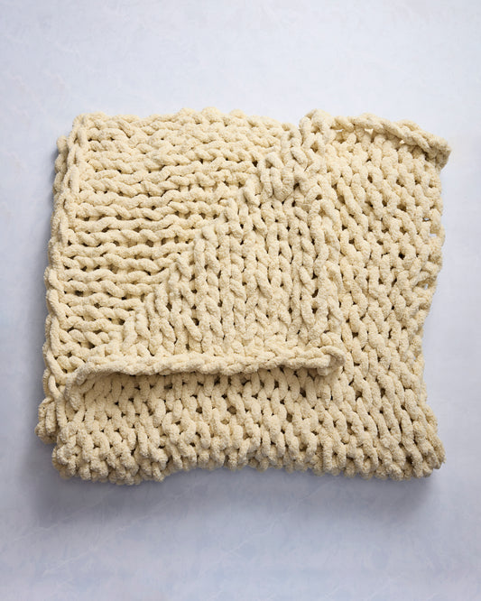 Vanilla - Chunky Knit Throw - Everyday Cozy Living - Printfresh