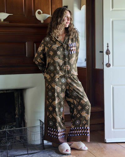 Bagheera Kaleidoscope - Eco Satin Rittenhouse Set - Olive
