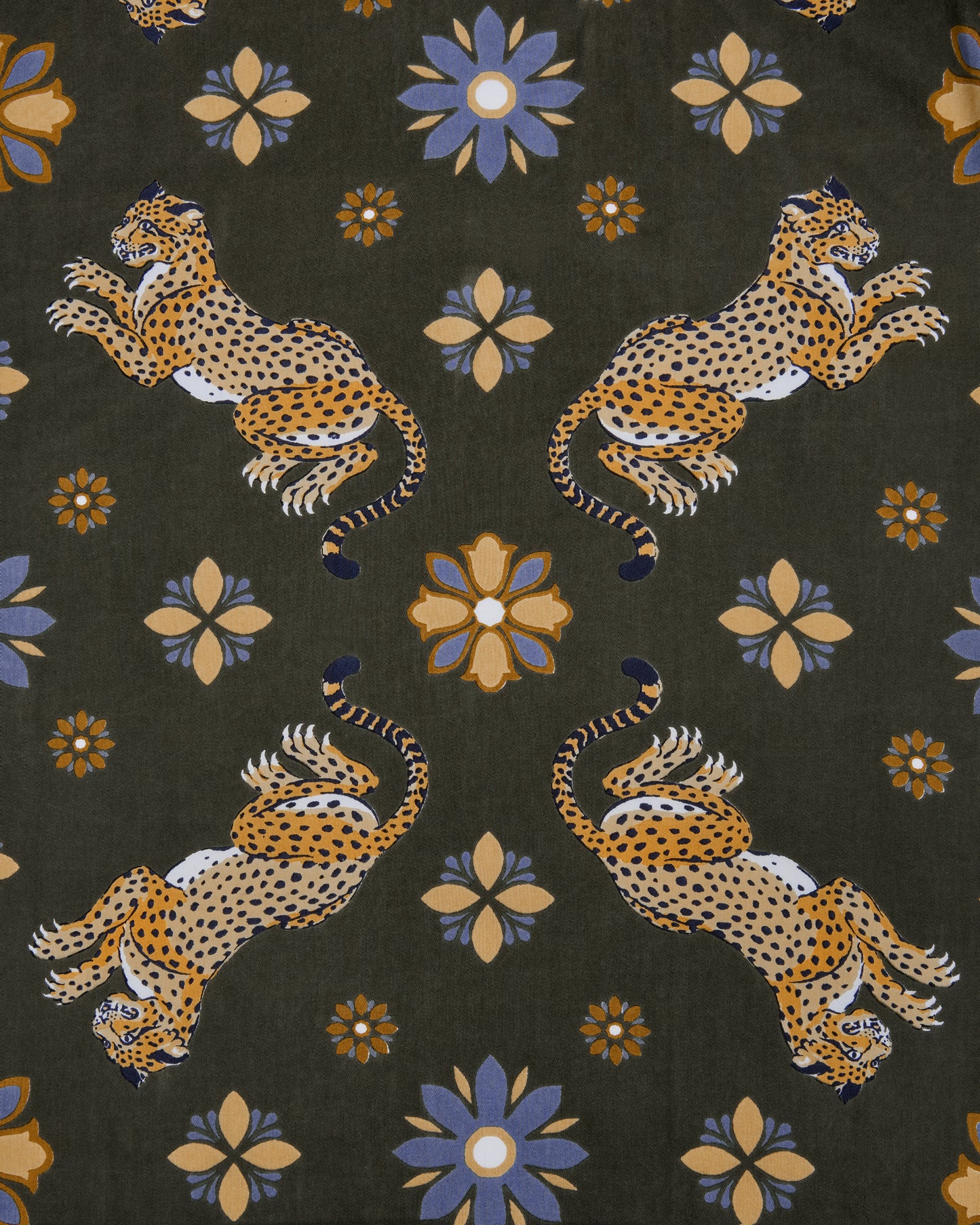 Bagheera Kaleidoscope - Printed Bandana Scarf - Olive