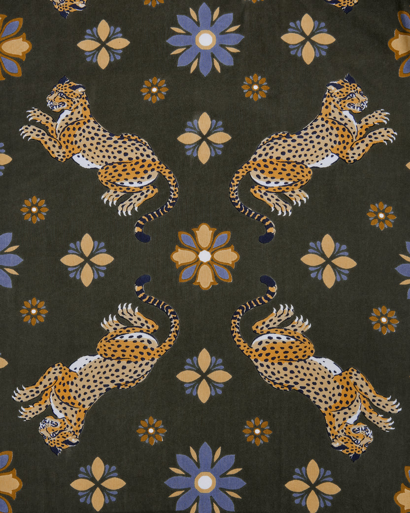 Bagheera Kaleidoscope - Printed Bandana Scarf - Olive