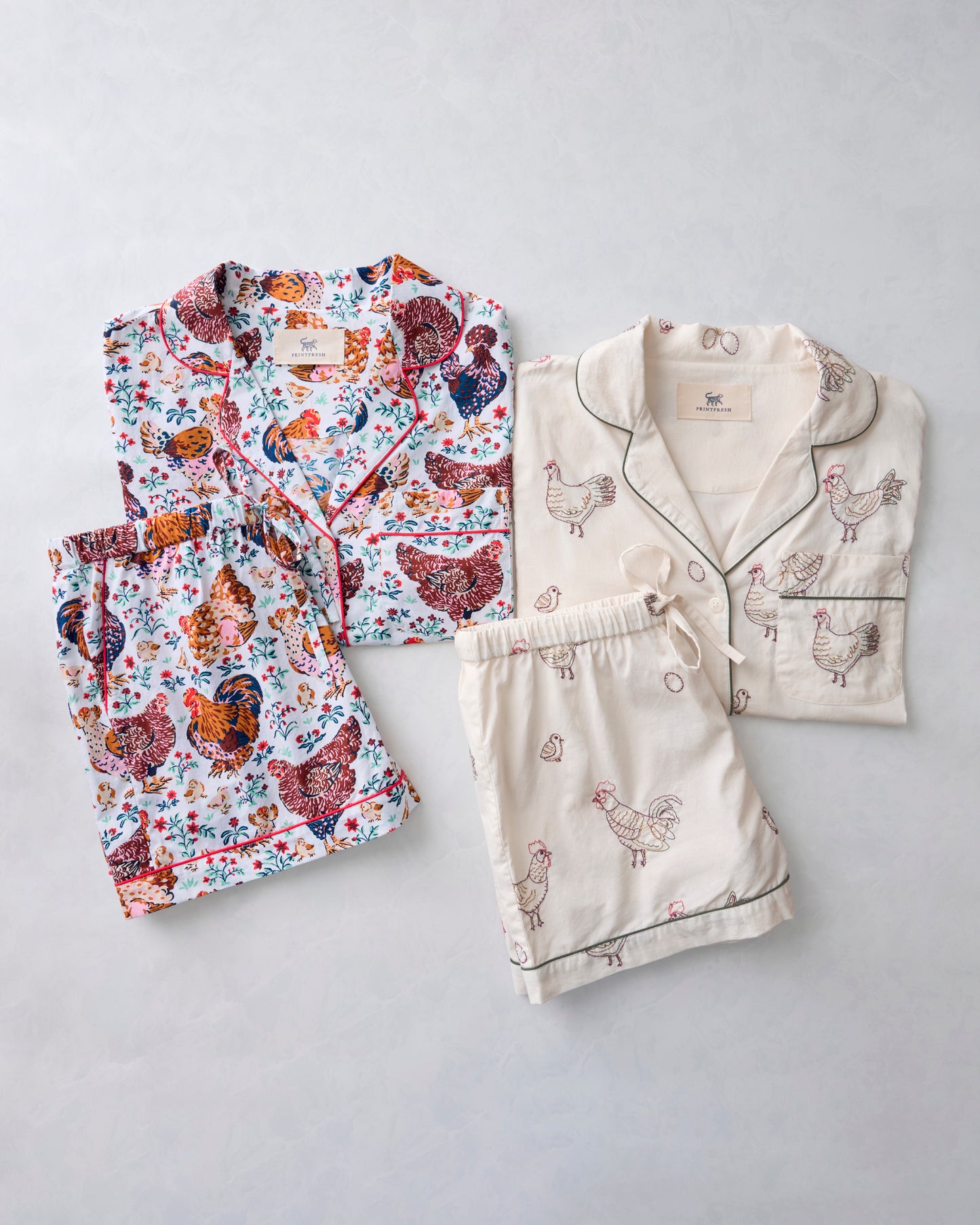 Chicken Lovers - Short PJ Set Bundle - Multi