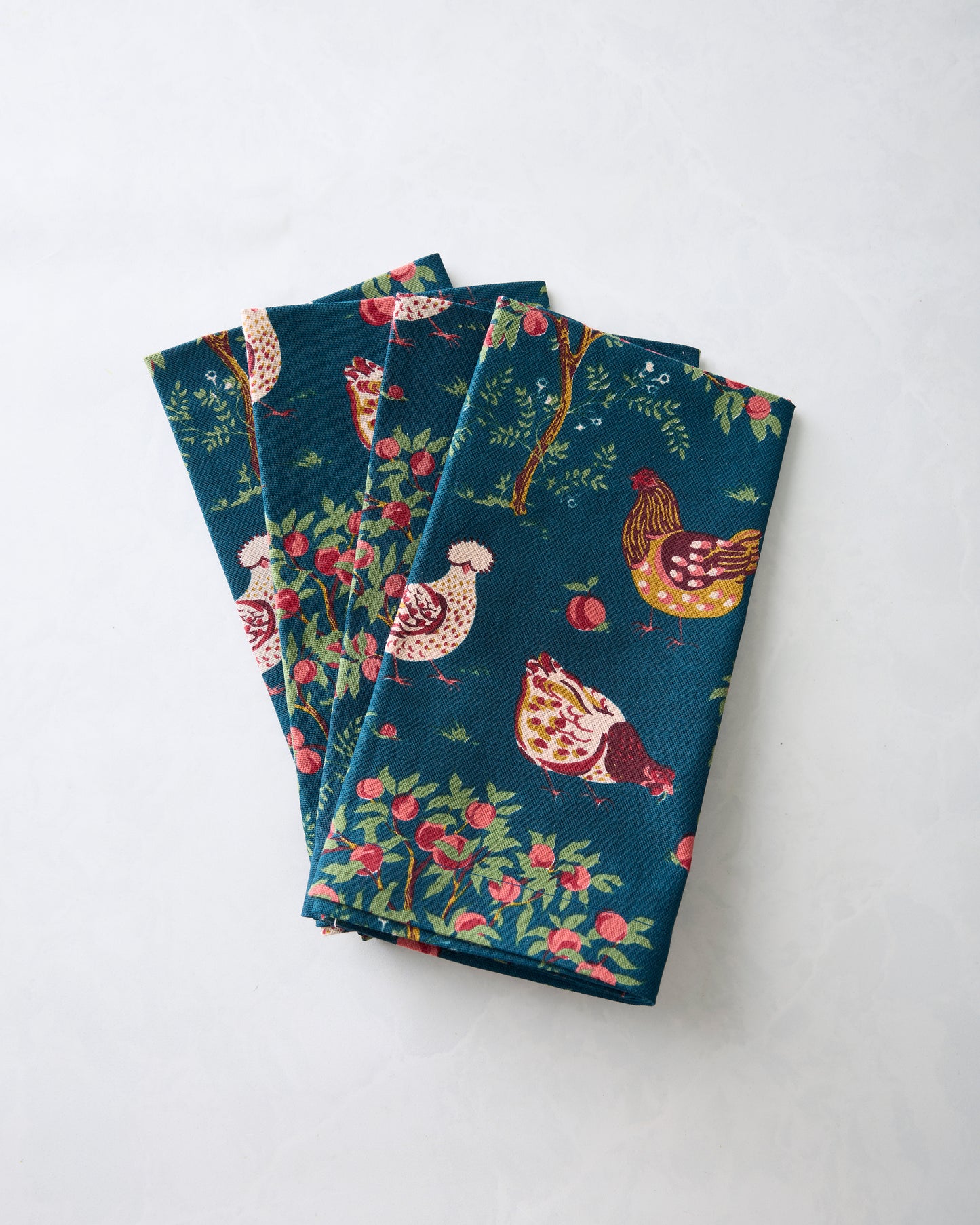 Hen House - Dinner Napkins Set of 4 - Navy