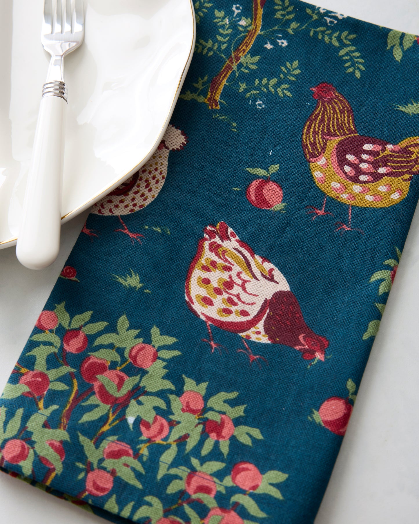 Hen House - Dinner Napkins Set of 4 - Navy