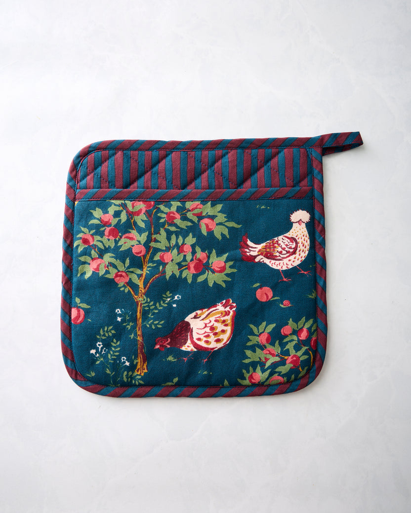Hen House - Pot Holder - Navy