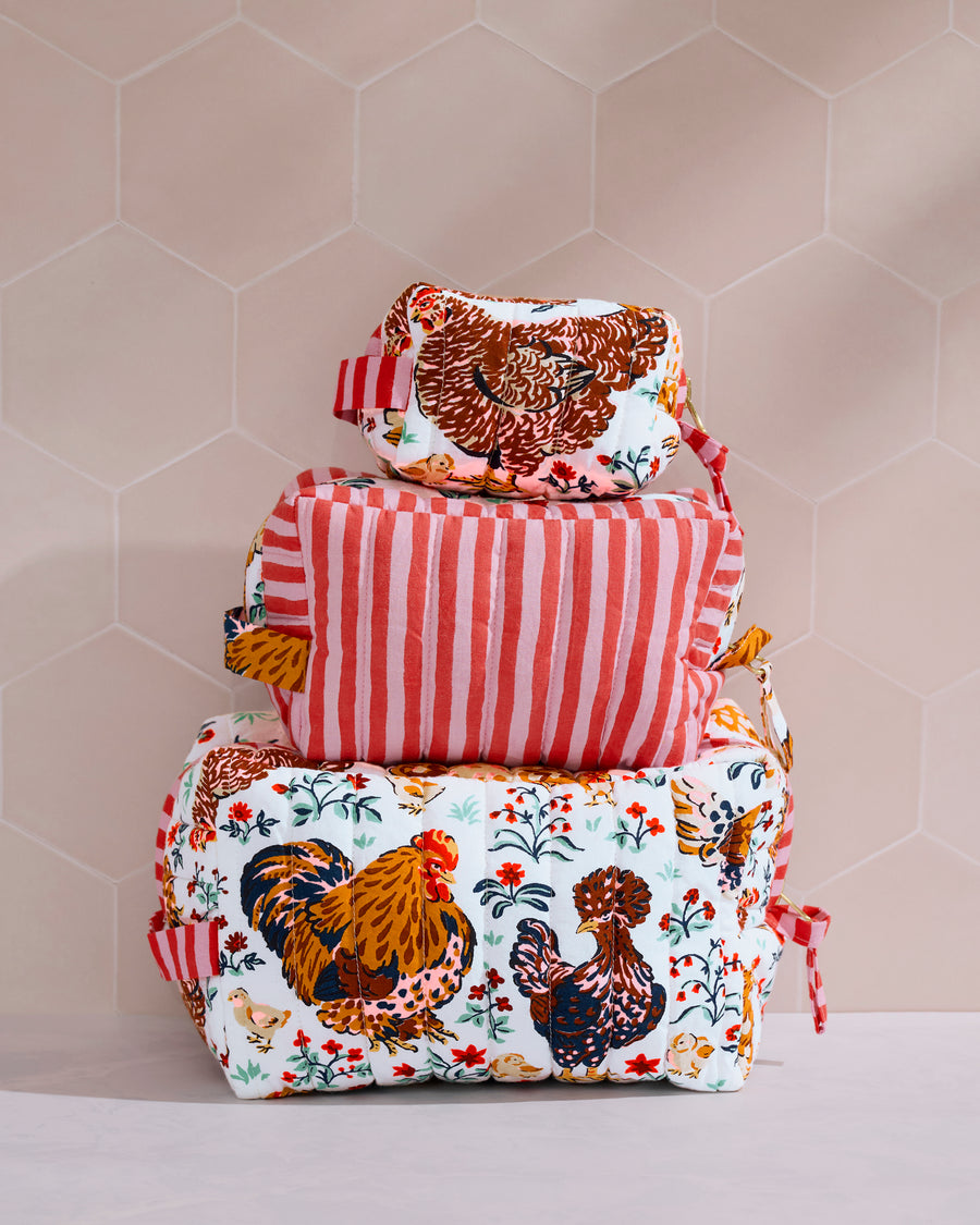 Must Love Chickens - Three’s Best Pouch - Cloud