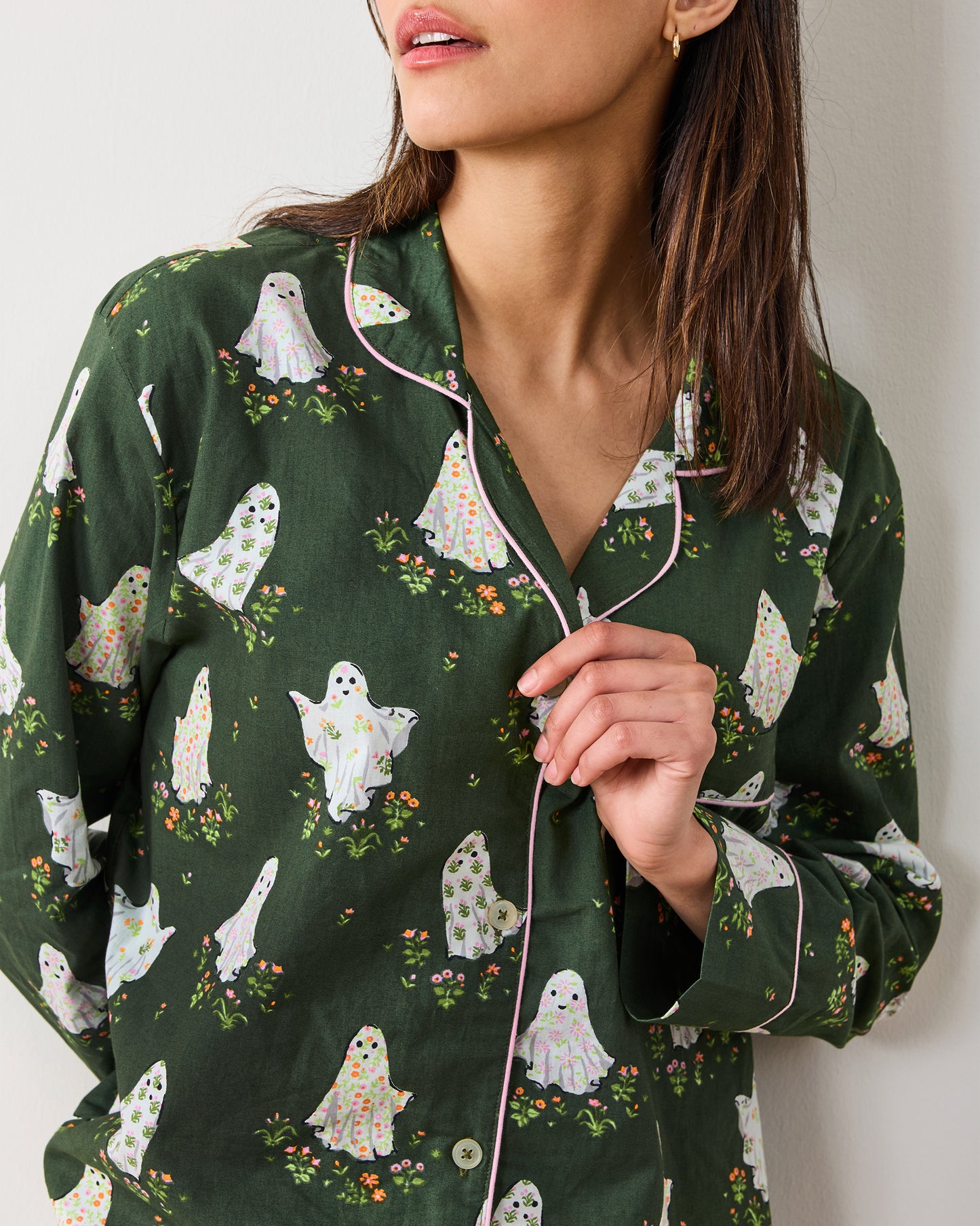 Gardening Ghosts - Long PJ Set - Overgrown Moss