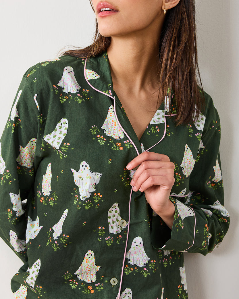 Gardening Ghosts - Long PJ Set - Overgrown Moss