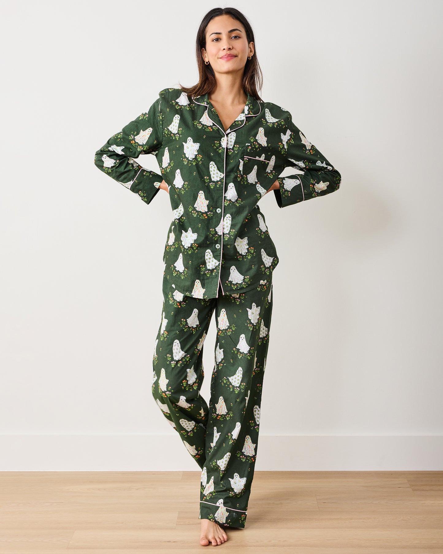 Gardening Ghosts - Long PJ Set - Overgrown Moss