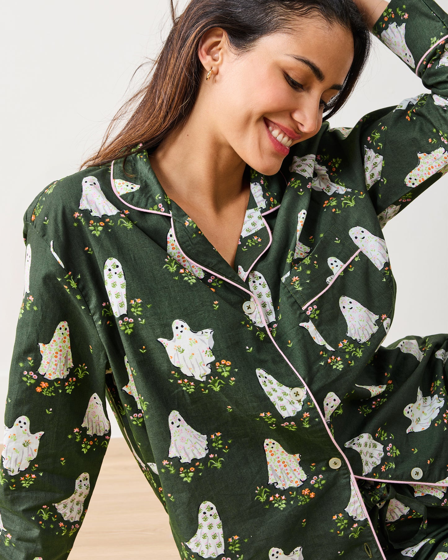 Gardening Ghosts - Long PJ Set - Overgrown Moss