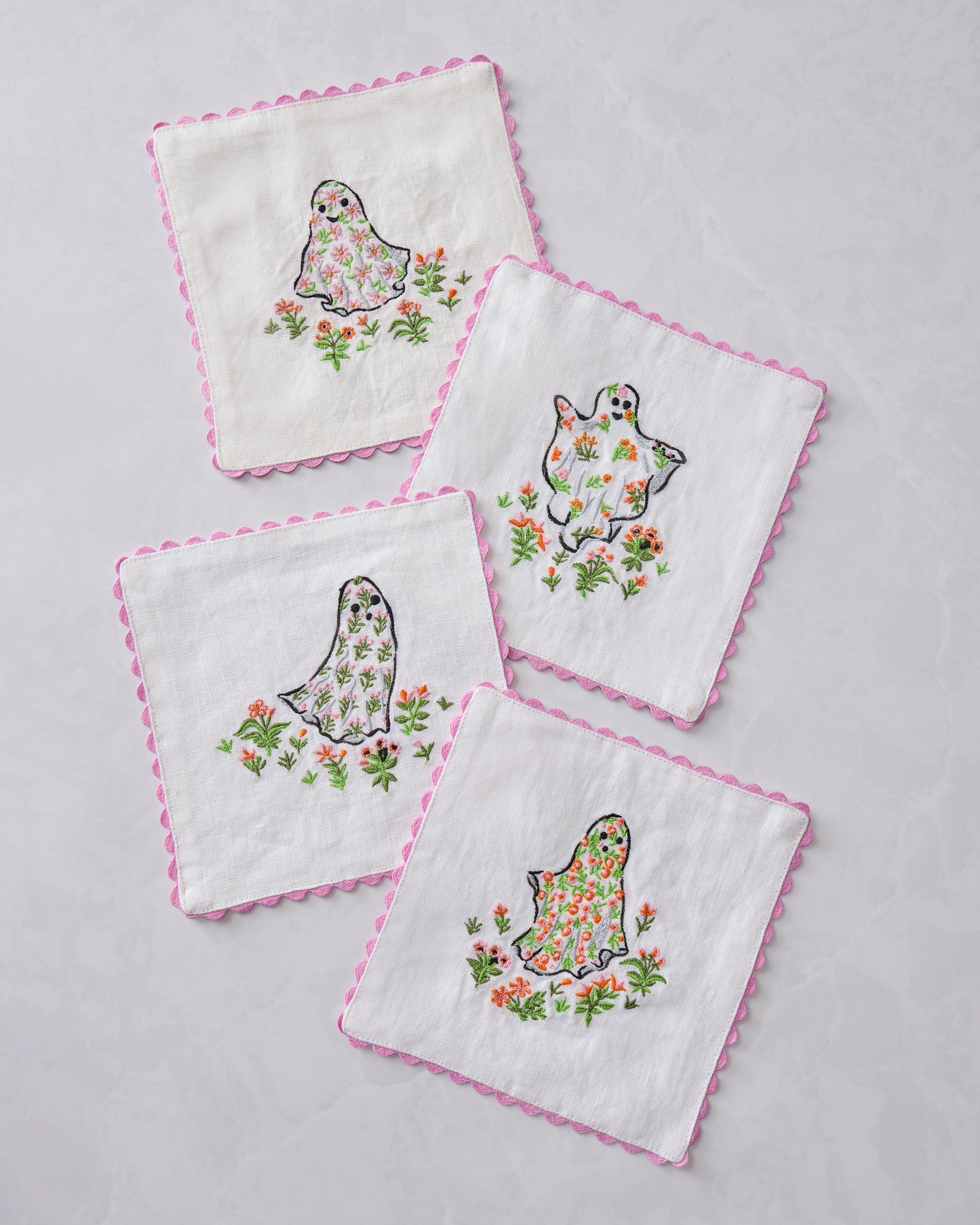 Gardening Ghosts - Cocktail Napkins Set of 4 - Overgrown Moss