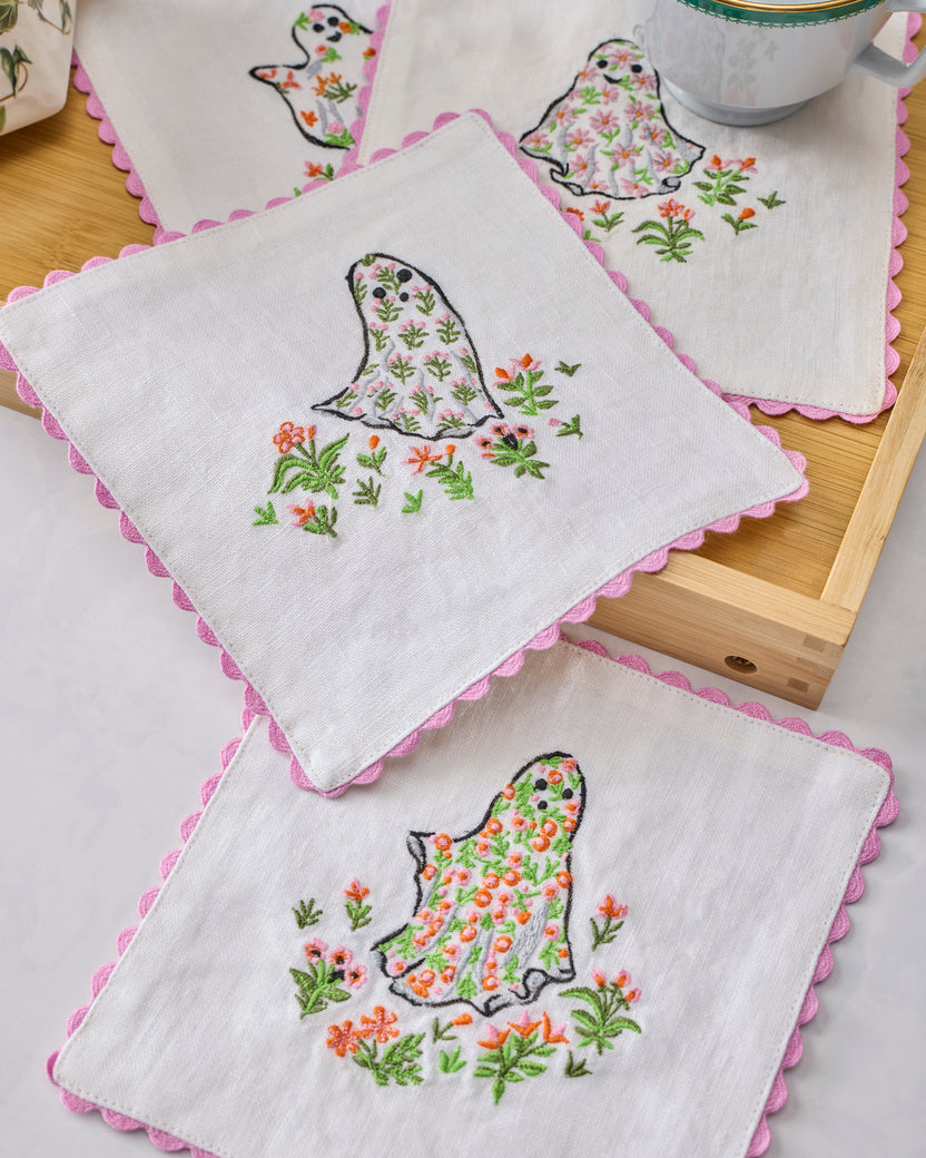 Gardening Ghosts - Cocktail Napkins Set of 4 - Overgrown Moss