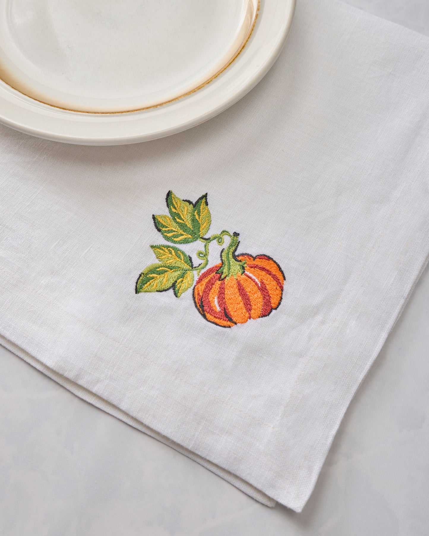 Pumpkin Prowl - Oversized Linen Napkins Set of 4 - Salted Caramel