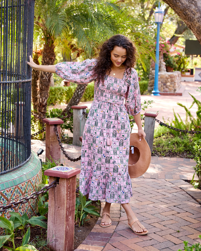Gilded Greenhouse - Florence Dress - Pink Muse - Printfresh