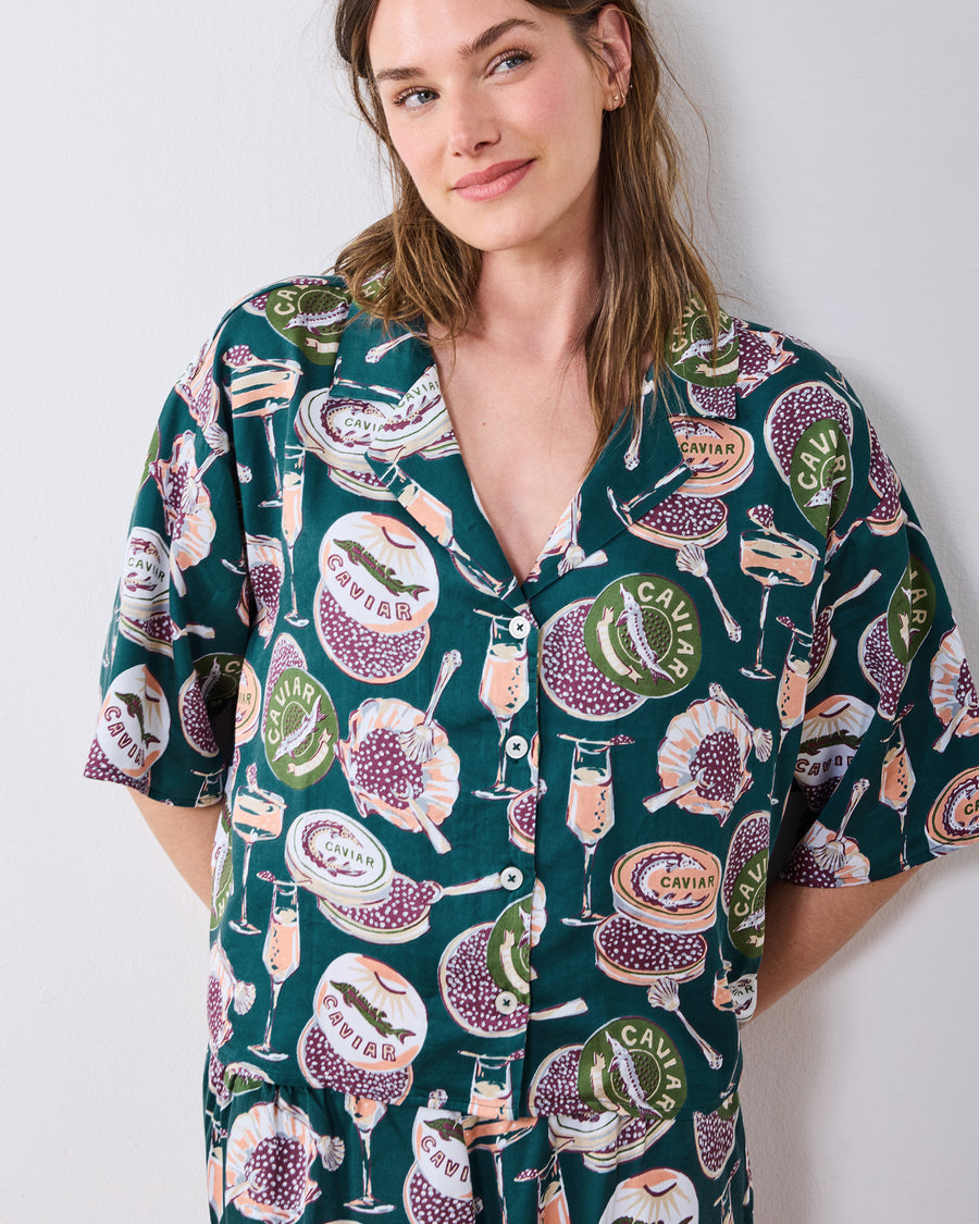 Champagne & Caviar - Petite Eco Satin Wildest Dreams Set - Peacock Feather