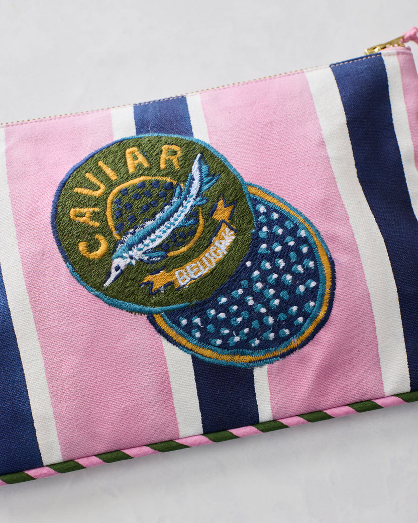 Champagne & Caviar - Canvas Pouch - Harbor Rose