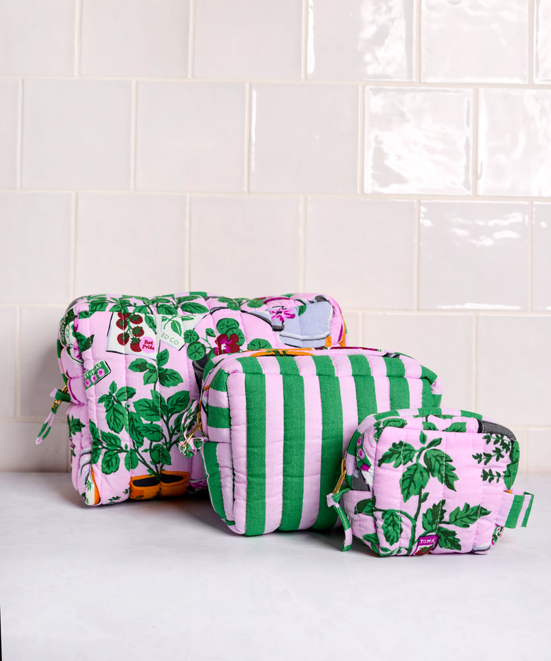 Green Thumb - Three’s Best Pouch Set - Pink Cosmos - Printfresh