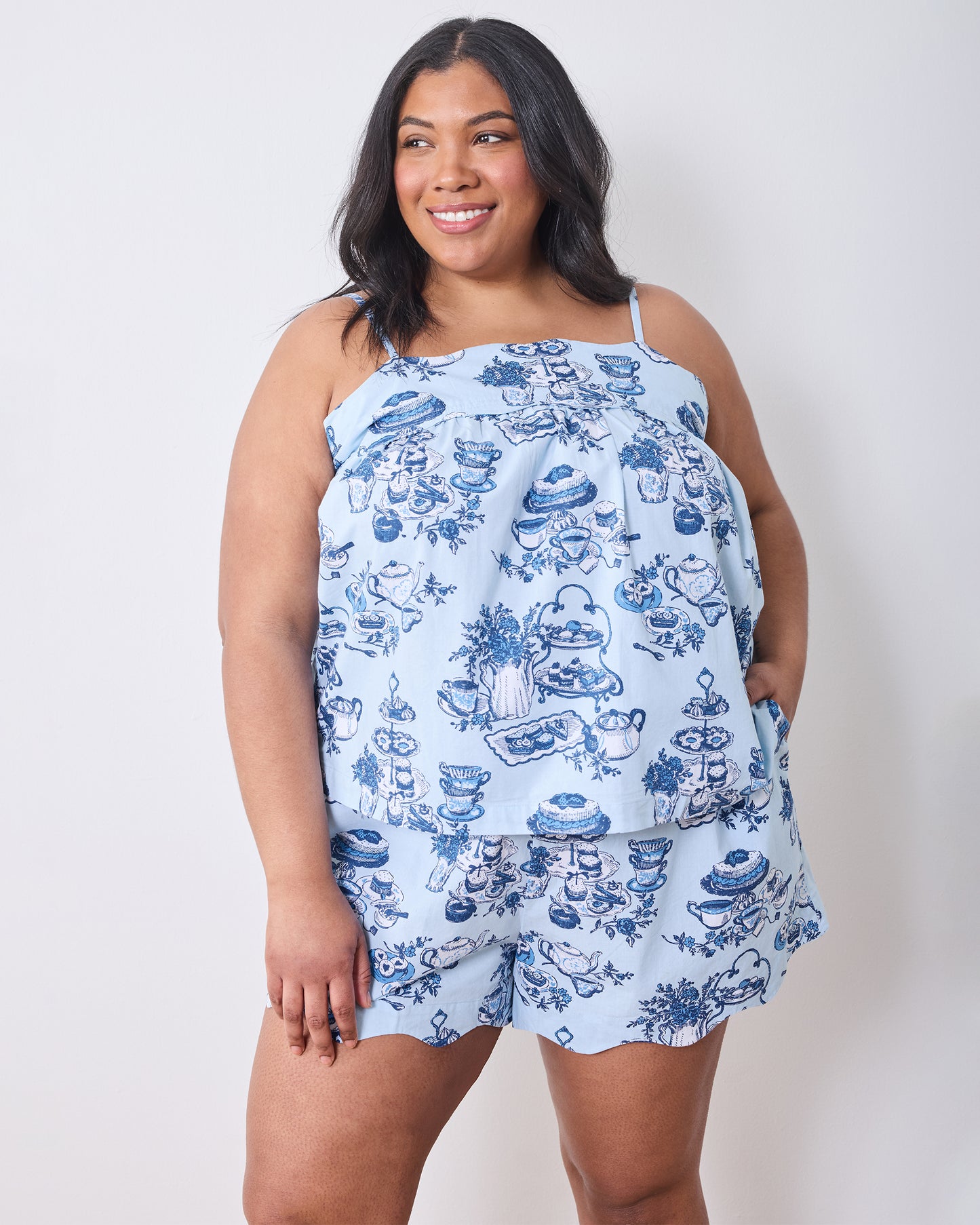 High Tea Toile - Rosie Set - Notting Hill Blue - Printfresh
