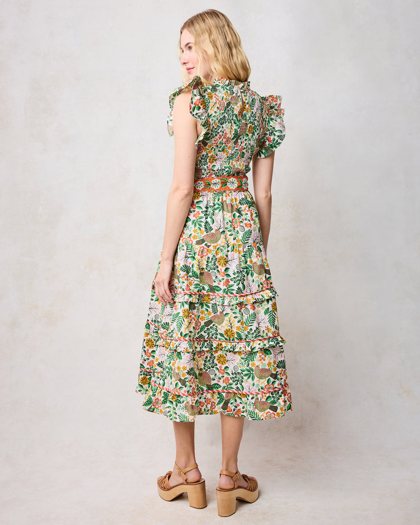 Willow Wren - Ready To Ruffle Dress - Pressed Petal - Printfresh