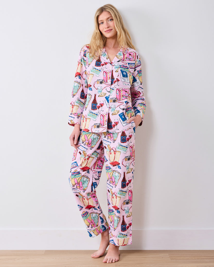 Emotional Baggage - Tall Long PJ Set - Happy Place Pink