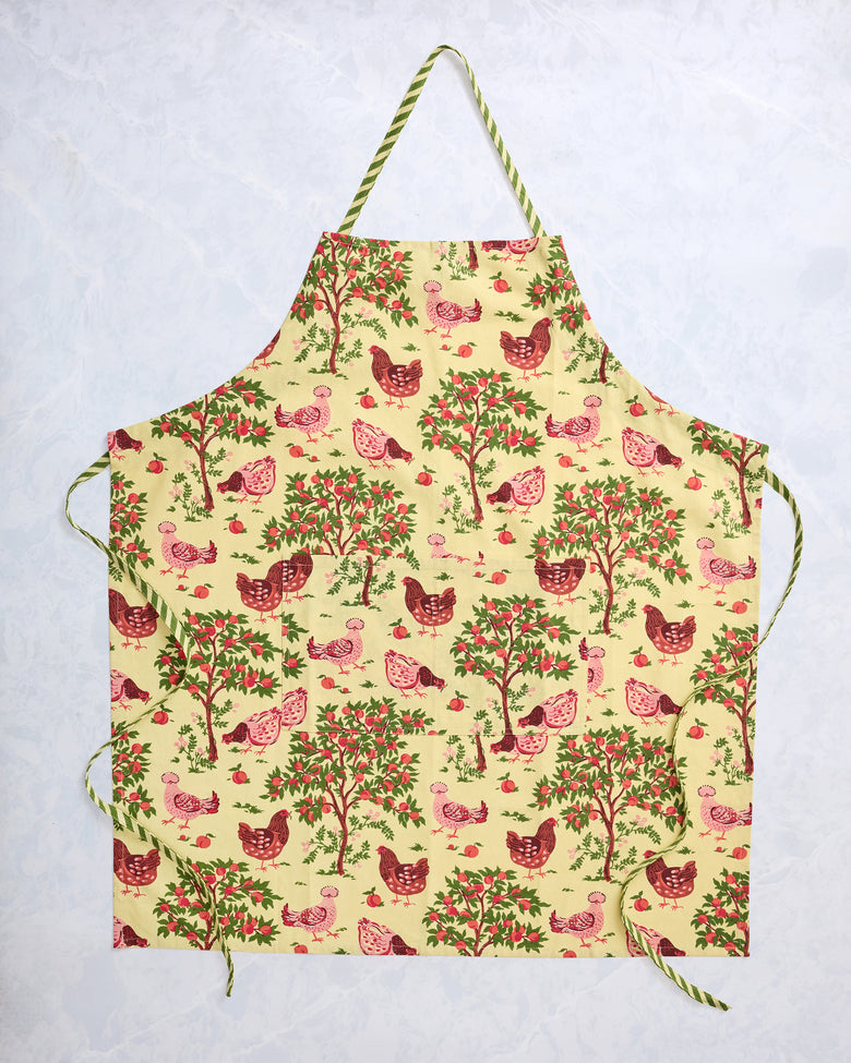 Hen House - Apron - Soft Yellow - Printfresh