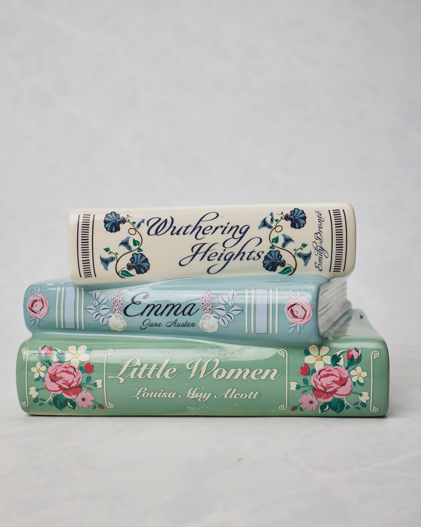 Light Blue - Stacked Books Planter - Steel Mill and Co.