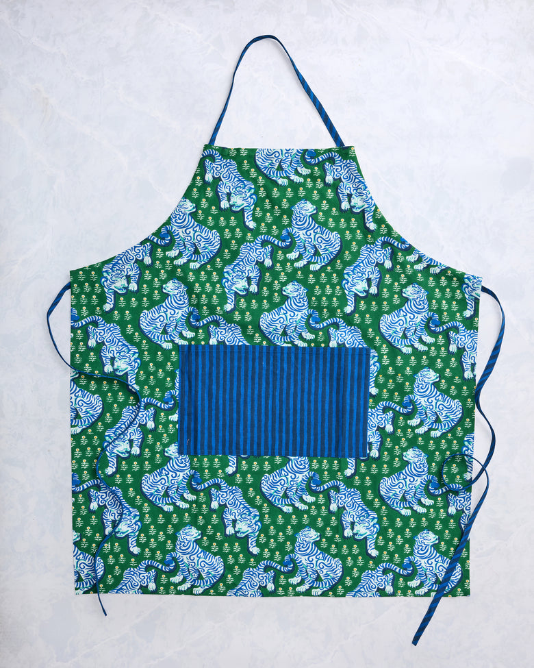 Tiger Queen - Apron - Jade - Printfresh