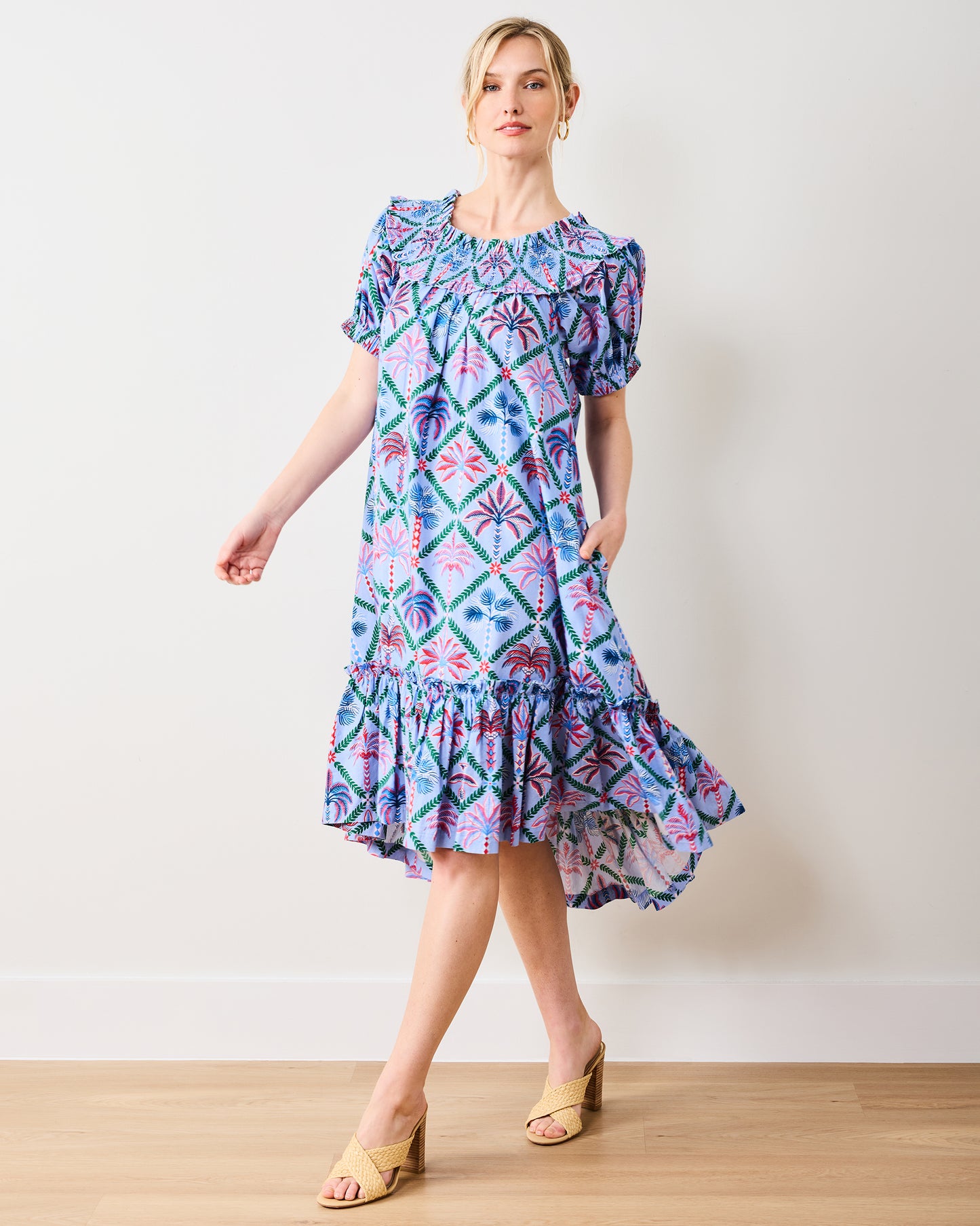 Palm Tree Paradise - Ximena Dress - Lilac Escape - Printfresh