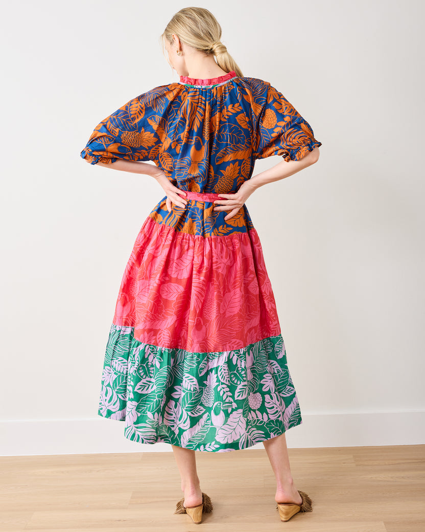 Toucan Treetop - Vibrant Voyage Dress - Multi Palms - Printfresh