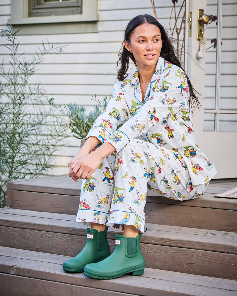 Spring Showers - Long PJ Set - Rain Cloud - Printfresh