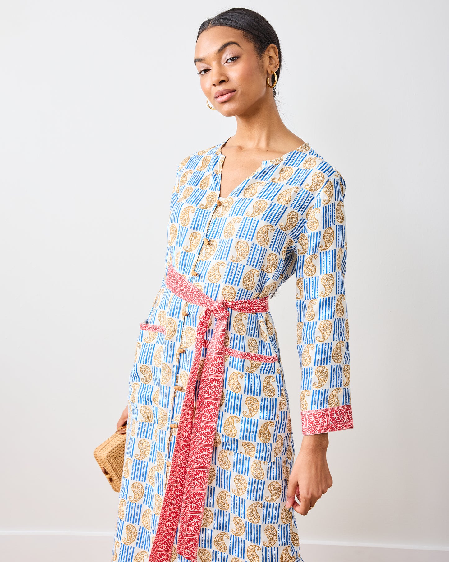 PF + Pencil & Paper Co. Island Paisley - Exuma Dress - Ivory - Printfresh