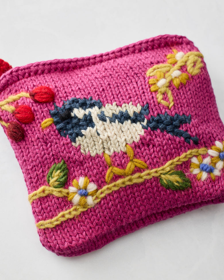 Bird & Blossom - Bird Pouch - Pink - Printfresh