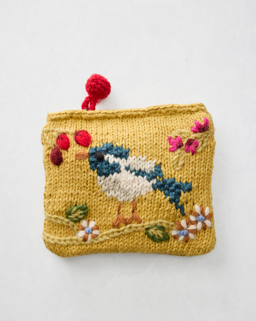 Bird & Blossom - Bird Pouch - Yellow - Printfresh