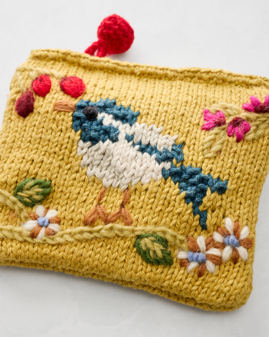 Bird & Blossom - Bird Pouch - Yellow - Printfresh