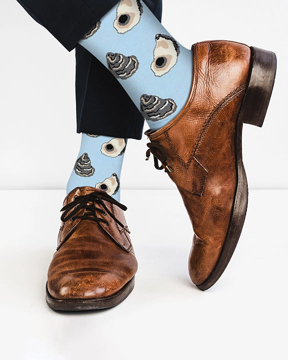 Blue Multi - Men's Oyster Socks - Real Sic - Printfresh