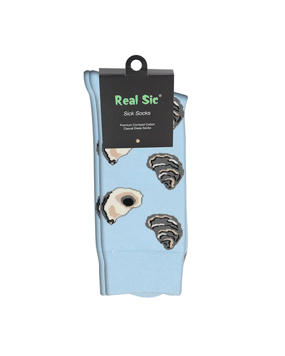 Blue Multi - Men's Oyster Socks - Real Sic - Printfresh