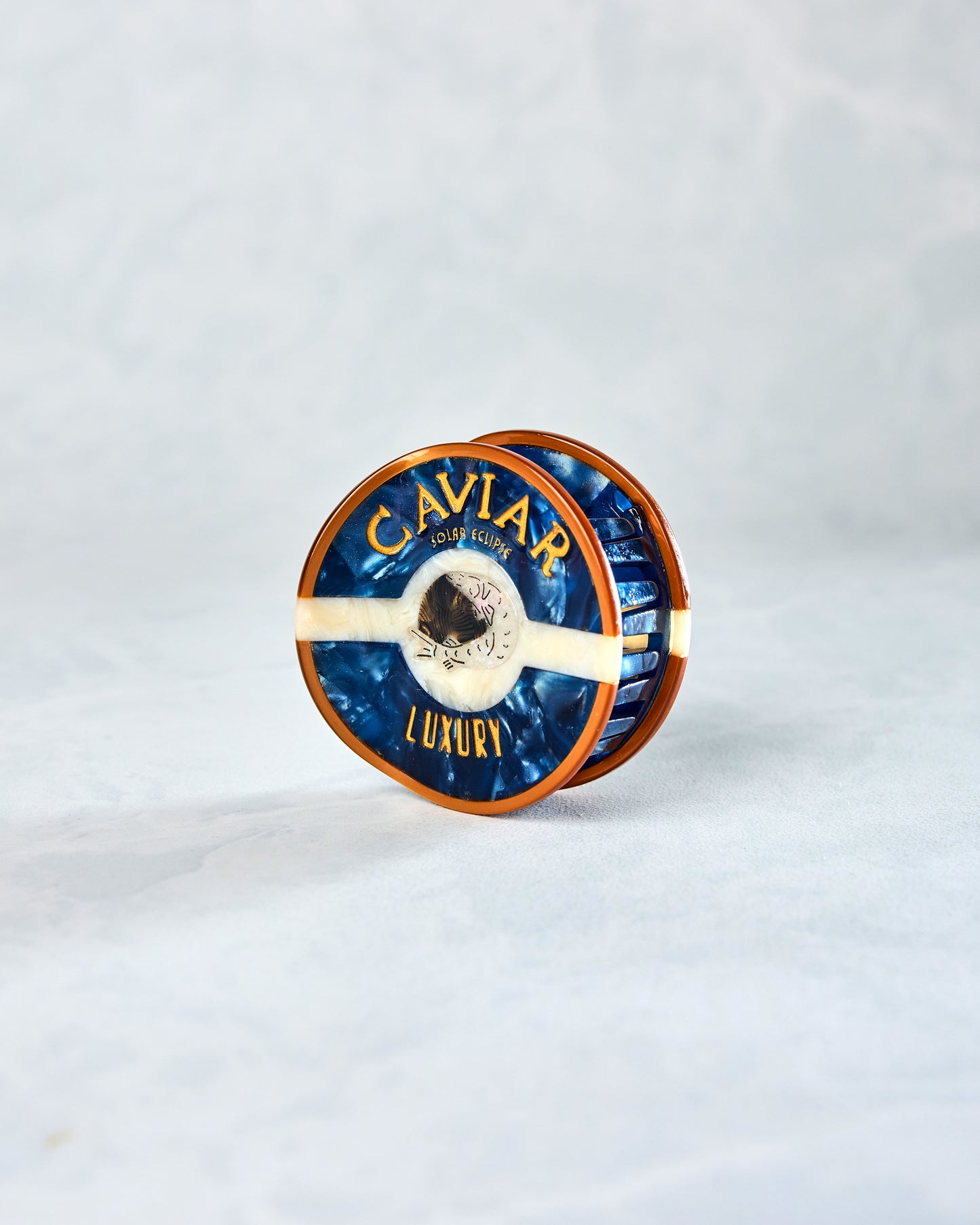 Blue - Hand Painted Caviar Claw Hair Clip - Solar Eclipse - Printfresh