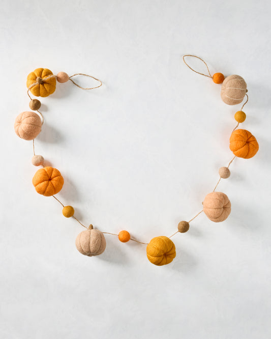 Orange Combo - Felt Pumpkin Garland - Ganapati