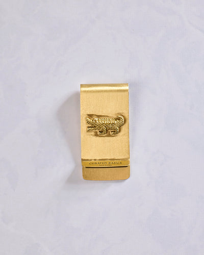 Gold - Crocodile Money Clip - Curated Basics