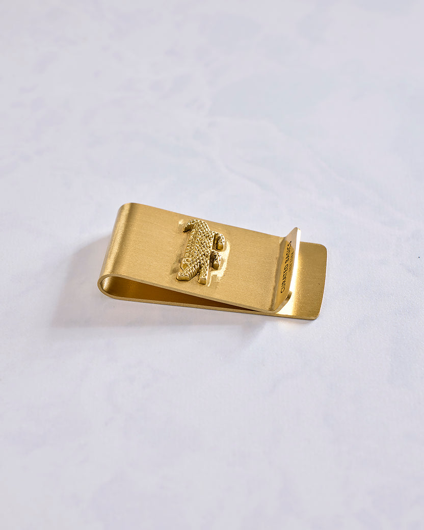 Gold - Crocodile Money Clip - Curated Basics