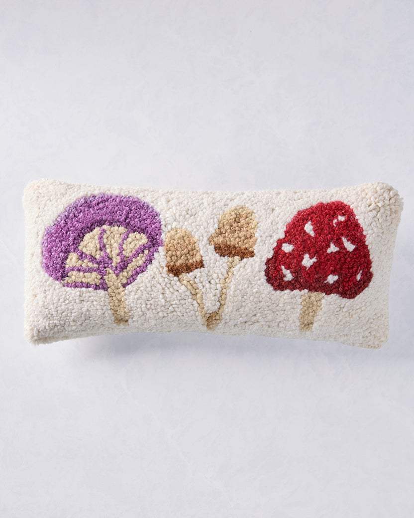 Ivory Combo - Mushrooms Hook Pillow - Peking Handicraft