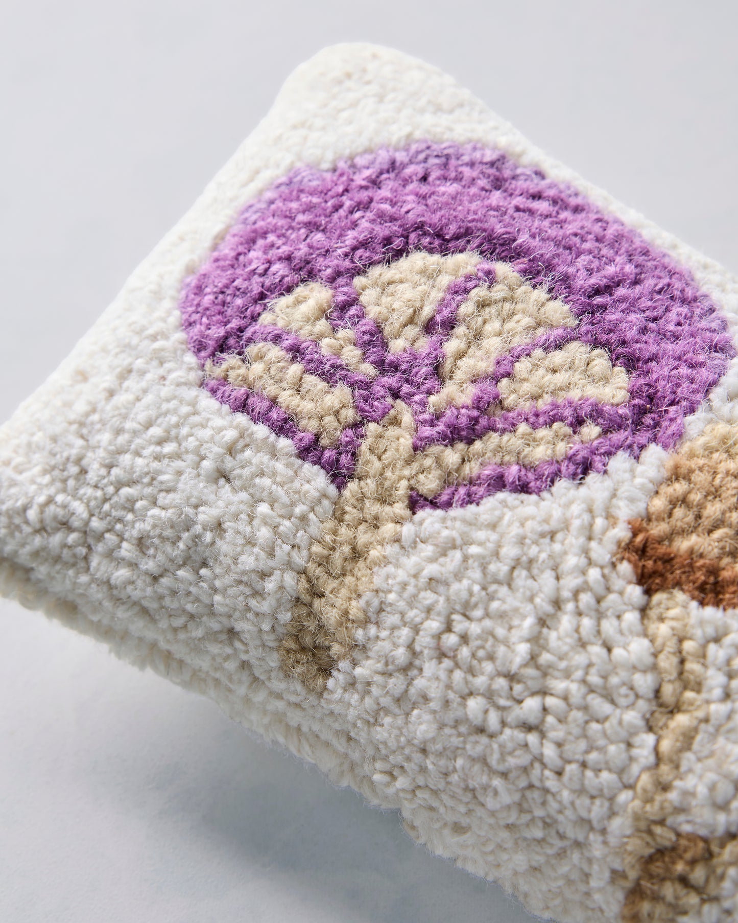 Ivory Combo - Mushrooms Hook Pillow - Peking Handicraft